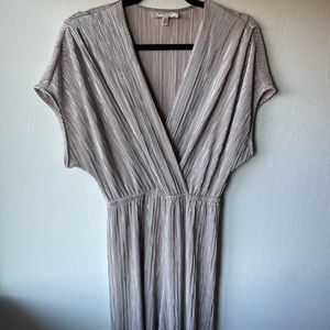 PORRIDGE/ANTHRO - Pleated Metallic Jumpsuit